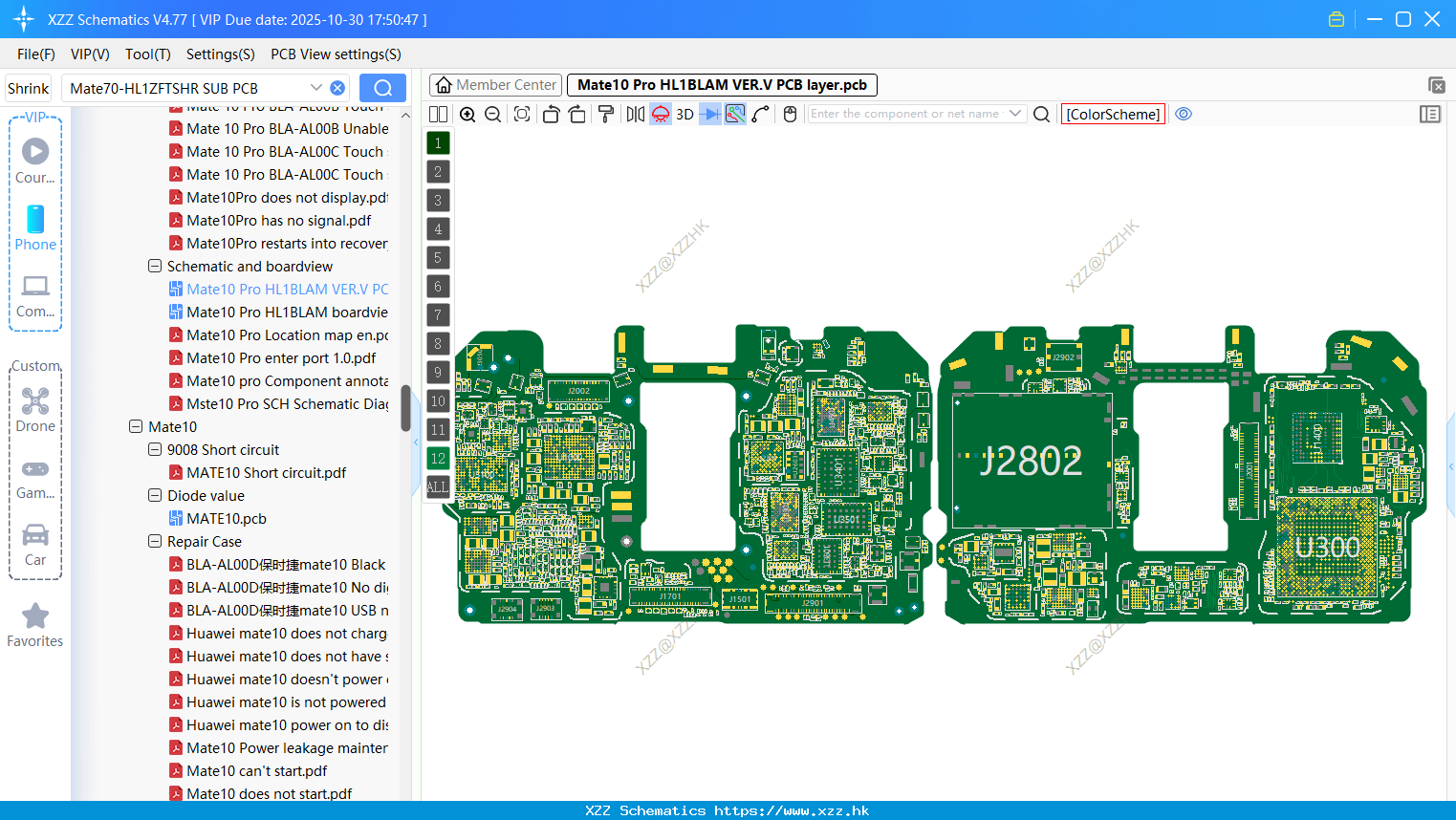 Huawei Mate10 Pro HL1BLAM VER.V PCB Layer